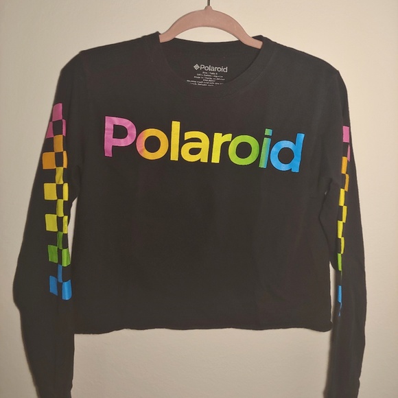 polaroid crop top long sleeve